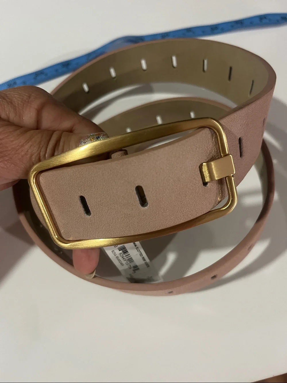 Women's Nude Leather Belt Strap — Minimalist Chic